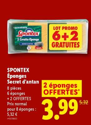 SPONTEX Éponges Secret d'antan
