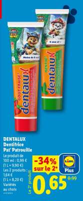 DENTALUX Dentifrice Pat' Patrouille