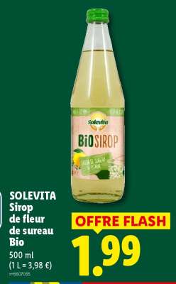 SOLEVITA Sirop de fleur de sureau Bio