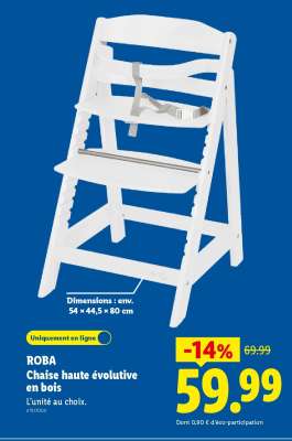 ROBA Chaise haute évolutive en bois