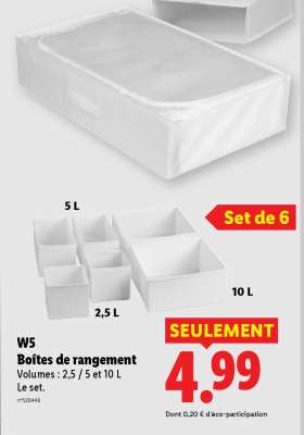 W5 Boîtes de rangement