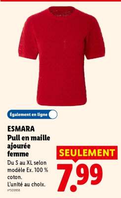 ESMARA Pull en maille ajourée femme
