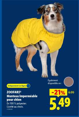 ZOOFARI® Manteau imperméable pour chien