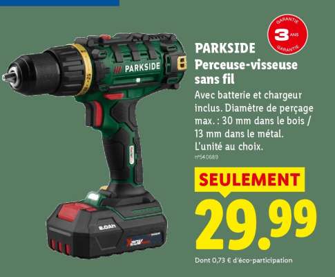 PARKSIDE Perceuse-visseuse sans fil
