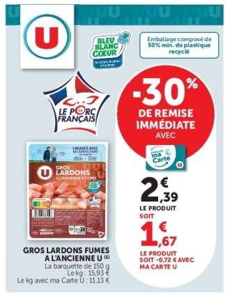 GROS LARDONS FUMES A L'ANCIENNE