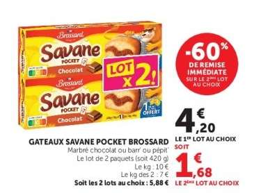 Gateaux Savane Pocket Brossard