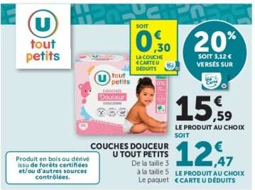 COUCHES DOUCEUR U TOUT PETITS
