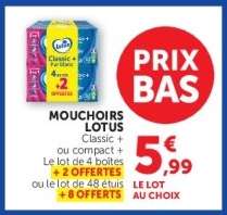 Mouchoirs Lotus