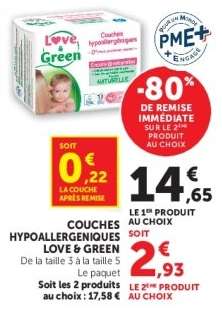 Couches Hypoallergeniques Love & Green