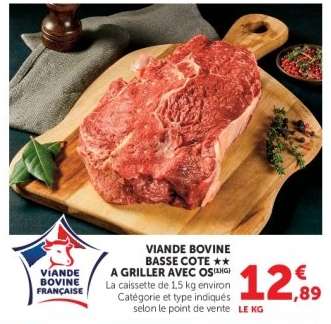 Viande Bovine : Basse Cote