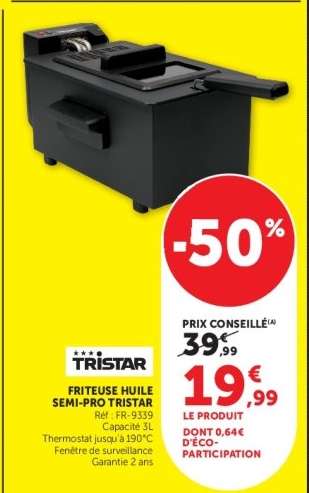Friteuse Huile Semi-Pro Tristar