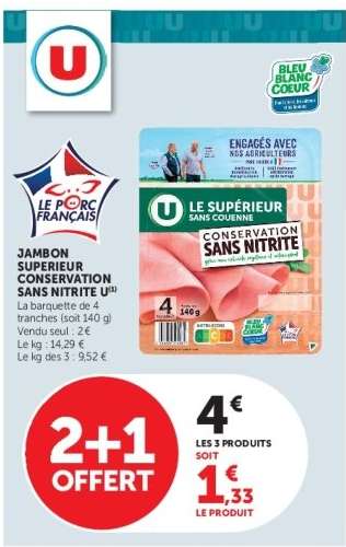 JAMBON SUPERIEUR CONSERVATION SANS NITRITE
