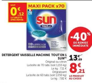 Détergent Vaisselle Machine Tout en 1 Sun