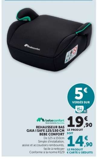 REHAUSSEUR BAS GAIA I-SAFE 125/150 CM BEBE CONFORT