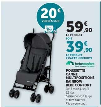 POUSSETTE CANNE MULTIPOSITIONS RAINBOW BEBE CONFORT