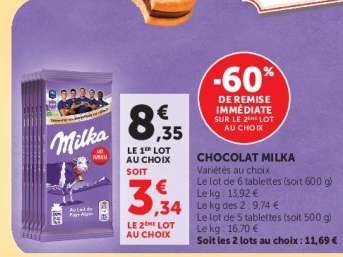CHOCOLAT MILKA