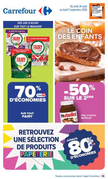 Catalogue Carrefour Hypermarchés - 24/08/2026 - 07/09/2026.