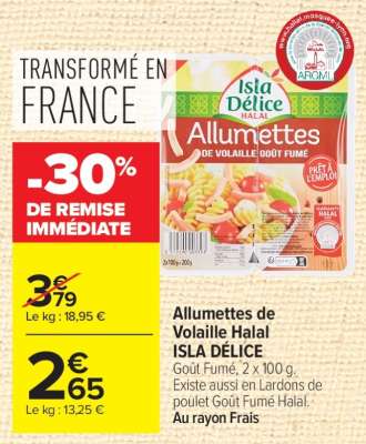 Allumettes de volaille Halal ISLA DÉLICE