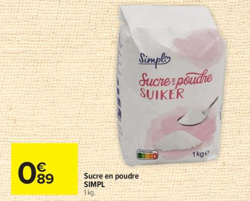 Sucre en poudre SIMPL