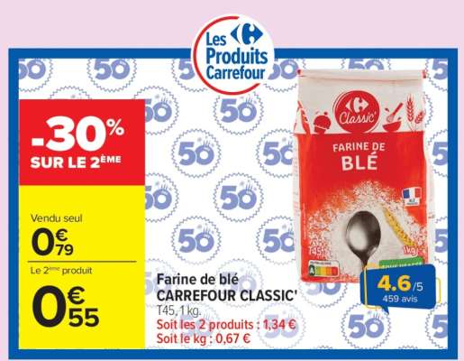 Farine de Blé Carrefour Classic
