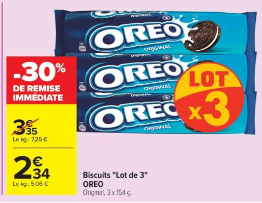 Biscuits «Lot de 3» OREO