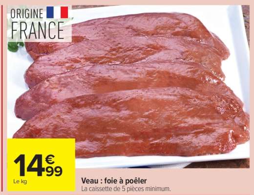 Veau : foie à poêler