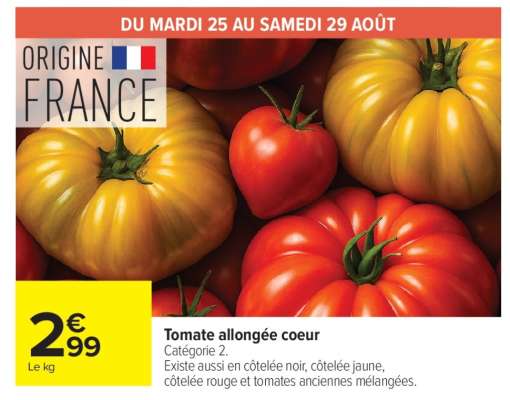 Tomate allongée coeur