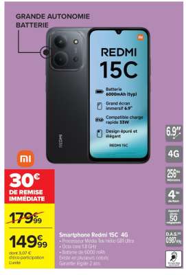 Smartphone Redmi 15C 4G