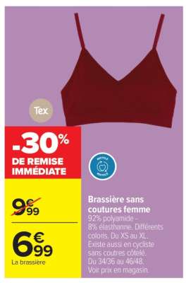 Brassière sans coutures femme