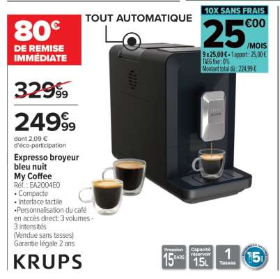 Expresso broyeur bleu nuit My Coffee