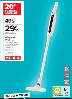 Aspirateur balai sans fil