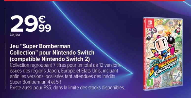 Jeu 'Super Bomberman Collection' pour Nintendo Switch