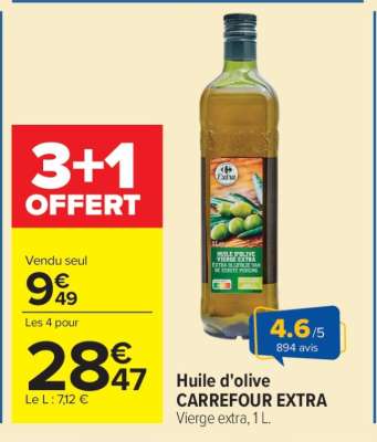 Huile d'olive CARREFOUR EXTRA