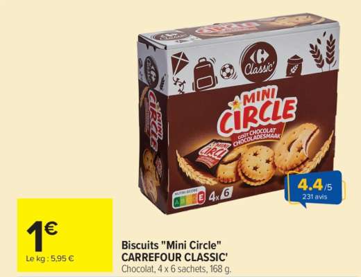 Biscuits Mini Circle CARREFOUR CLASSIC'