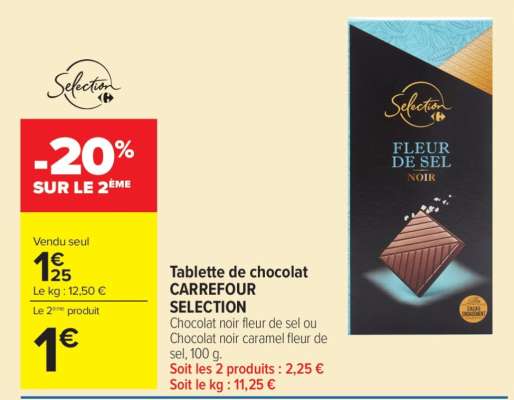 Tablette de chocolat CARREFOUR SELECTION