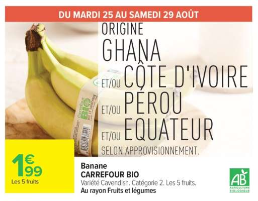 Banane CARREFOUR BIO