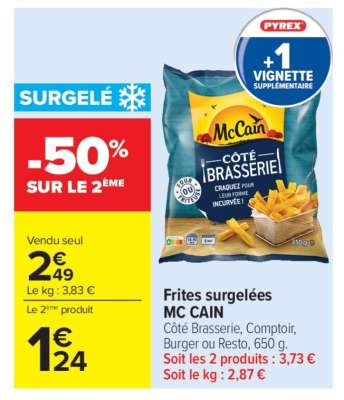 Frites surgelées MC CAIN