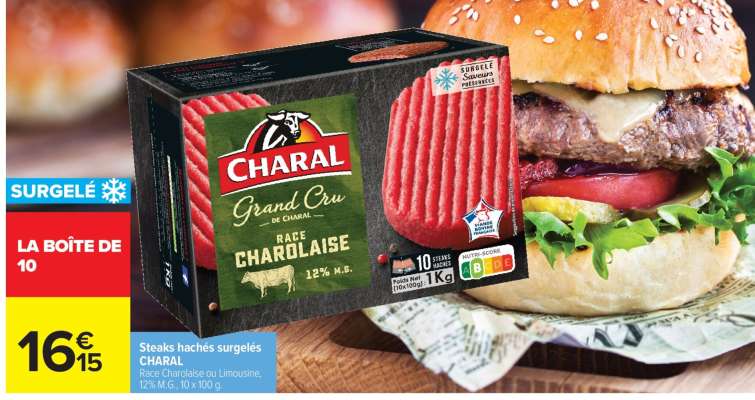 Steaks hachés surgelés CHARAL