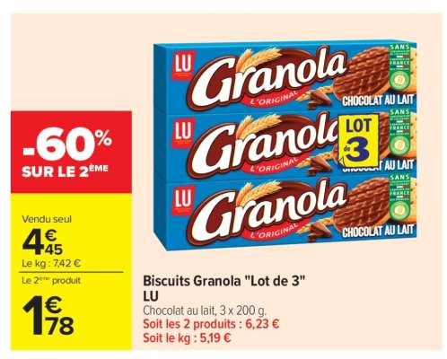 Biscuits Granola "Lot de 3"