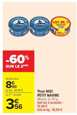 Thon MSC PETIT NAVIRE