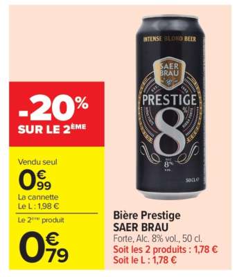 Bière Prestige SAER-BRAU