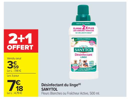 DÉSINFECTANT DU LINGE “SANYTOL”