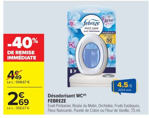 Désodorisant WC FEBREZE