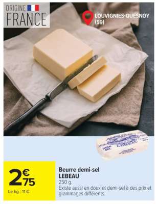 Beurre demi-sel LEBEAU