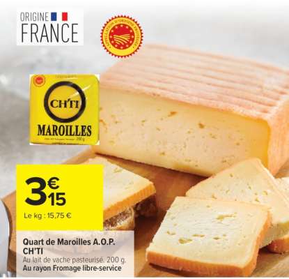Quart de maroilles A.O.P. CH’TI
