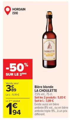 Bière Blonde La Choulette*