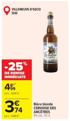 BIÈRE BLONDE "CERVOISE DES ANCÊTRES"