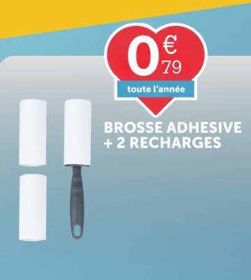 BROSSE ADHESIVE + 2 RECHARGES