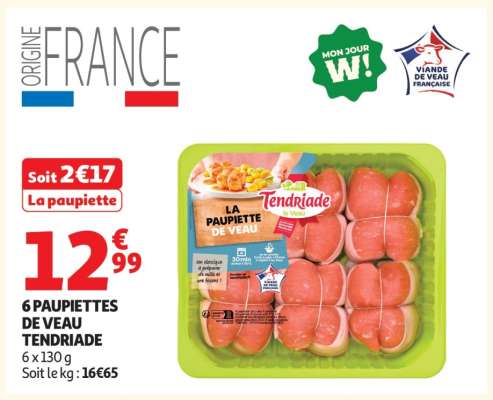 6 Paupiettes De Veau Tendriade