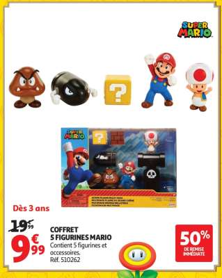 COFFRET 5 FIGURINES MARIO